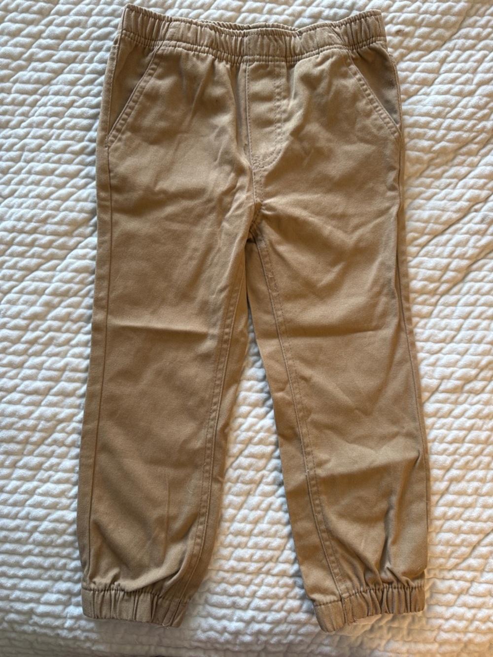 Nautica Tan Elastic-Waist Casual Pants